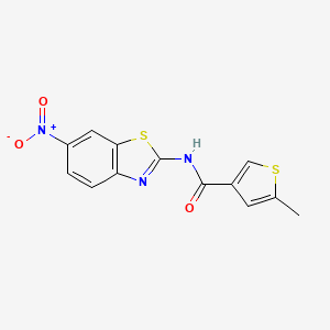 5-methyl-N-(6-nitro-1,3-benzothiazol-2-yl)thiophene-3-carboxamide