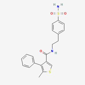 5-methyl-4-phenyl-N-[2-(4-sulfamoylphenyl)ethyl]thiophene-3-carboxamide