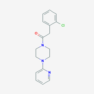 molecular formula C17H18ClN3O B3598114 2-(2-CHLOROPHENYL)-1-[4-(2-PYRIDYL)PIPERAZINO]-1-ETHANONE 