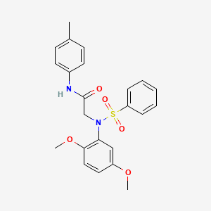 2-[N-(2,5-DIMETHOXYPHENYL)BENZENESULFONAMIDO]-N-(4-METHYLPHENYL)ACETAMIDE