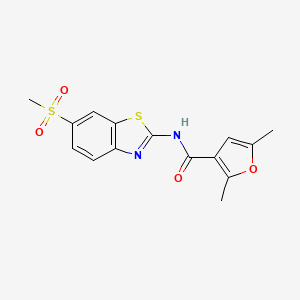 2,5-dimethyl-N-[6-(methylsulfonyl)-1,3-benzothiazol-2-yl]-3-furamide