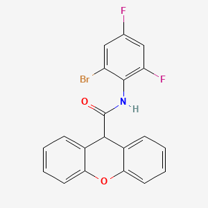 molecular formula C20H12BrF2NO2 B3598178 N-(2-bromo-4,6-difluorophenyl)-9H-xanthene-9-carboxamide 