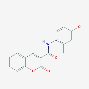 molecular formula C18H15NO4 B3598187 N-(4-methoxy-2-methylphenyl)-2-oxo-2H-chromene-3-carboxamide 