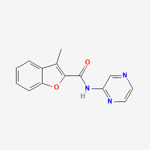 molecular formula C14H11N3O2 B3598208 2-BENZOFURANCARBOXAMIDE, 3-METHYL-N-PYRAZINYL- 