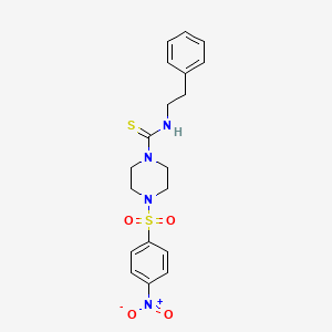 4-[(4-nitrophenyl)sulfonyl]-N-(2-phenylethyl)-1-piperazinecarbothioamide