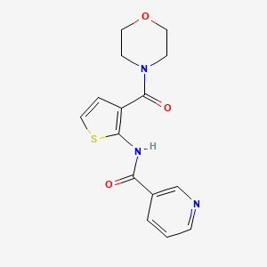 molecular formula C15H15N3O3S B3598234 N-[3-(morpholine-4-carbonyl)thiophen-2-yl]pyridine-3-carboxamide 