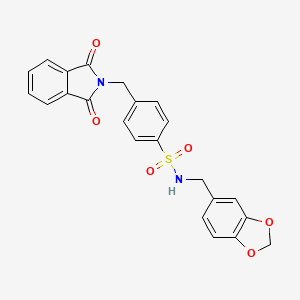 N-[(2H-1,3-BENZODIOXOL-5-YL)METHYL]-4-[(1,3-DIOXO-2,3-DIHYDRO-1H-ISOINDOL-2-YL)METHYL]BENZENE-1-SULFONAMIDE