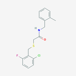 2-[(2-chloro-6-fluorobenzyl)thio]-N-(2-methylbenzyl)acetamide