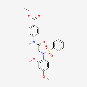 ethyl 4-{[N-(2,4-dimethoxyphenyl)-N-(phenylsulfonyl)glycyl]amino}benzoate