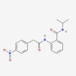 molecular formula C18H19N3O4 B3598311 N-ISOPROPYL-2-{[2-(4-NITROPHENYL)ACETYL]AMINO}BENZAMIDE 