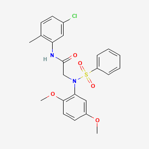 N-(5-CHLORO-2-METHYLPHENYL)-2-[N-(2,5-DIMETHOXYPHENYL)BENZENESULFONAMIDO]ACETAMIDE