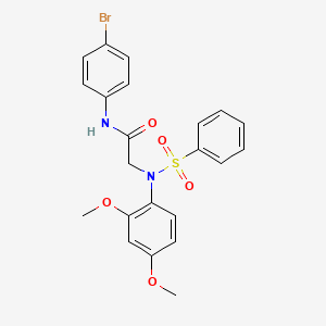 N-(4-BROMOPHENYL)-2-[2,4-DIMETHOXY(PHENYLSULFONYL)ANILINO]ACETAMIDE