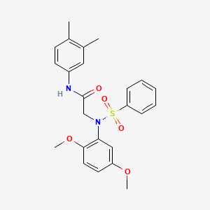 2-[N-(2,5-DIMETHOXYPHENYL)BENZENESULFONAMIDO]-N-(3,4-DIMETHYLPHENYL)ACETAMIDE