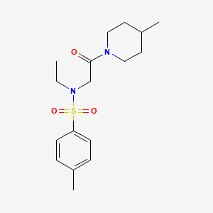 N-ethyl-4-methyl-N-[2-(4-methylpiperidin-1-yl)-2-oxoethyl]benzenesulfonamide