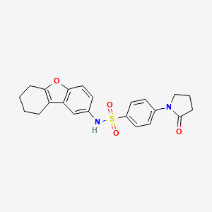 molecular formula C22H22N2O4S B3598395 4-(2-oxo-1-pyrrolidinyl)-N-(6,7,8,9-tetrahydrodibenzo[b,d]furan-2-yl)benzenesulfonamide 