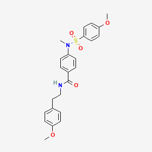 molecular formula C24H26N2O5S B3598416 N-[2-(4-methoxyphenyl)ethyl]-4-[[(4-methoxyphenyl)sulfonyl](methyl)amino]benzamide 