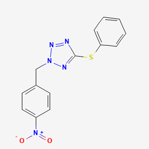 2-[(4-Nitrophenyl)methyl]-5-phenylsulfanyltetrazole