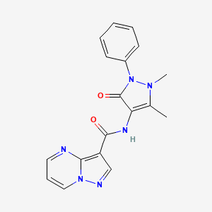 N-(1,5-dimethyl-3-oxo-2-phenyl-2,3-dihydro-1H-pyrazol-4-yl)pyrazolo[1,5-a]pyrimidine-3-carboxamide