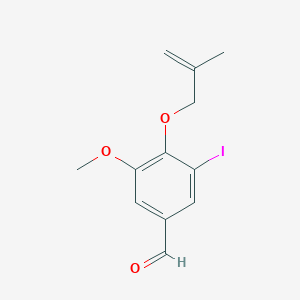 molecular formula C12H13IO3 B3598465 3-iodo-5-methoxy-4-[(2-methyl-2-propen-1-yl)oxy]benzaldehyde 