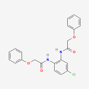 molecular formula C22H19ClN2O4 B3598512 N,N'-(4-chlorobenzene-1,2-diyl)bis(2-phenoxyacetamide) 