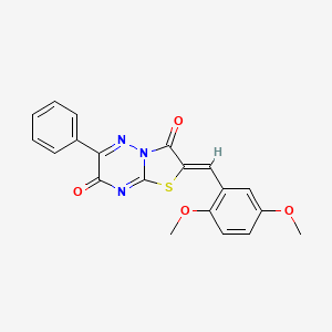 2-(2,5-dimethoxybenzylidene)-6-phenyl-7H-[1,3]thiazolo[3,2-b][1,2,4]triazine-3,7(2H)-dione