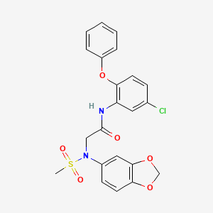 N~2~-1,3-benzodioxol-5-yl-N~1~-(5-chloro-2-phenoxyphenyl)-N~2~-(methylsulfonyl)glycinamide