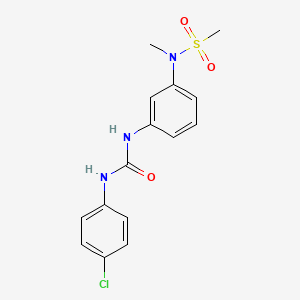 N-[3-({[(4-chlorophenyl)amino]carbonyl}amino)phenyl]-N-methylmethanesulfonamide