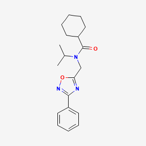 N-isopropyl-N-[(3-phenyl-1,2,4-oxadiazol-5-yl)methyl]cyclohexanecarboxamide