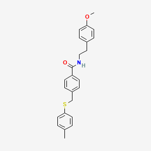 N-[2-(4-methoxyphenyl)ethyl]-4-{[(4-methylphenyl)thio]methyl}benzamide