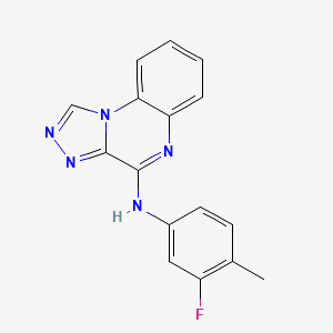 molecular formula C16H12FN5 B3598631 N-(3-fluoro-4-methylphenyl)-[1,2,4]triazolo[4,3-a]quinoxalin-4-amine 