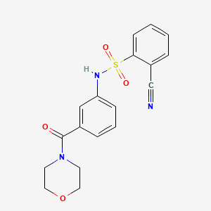 2-cyano-N-[3-(morpholine-4-carbonyl)phenyl]benzenesulfonamide