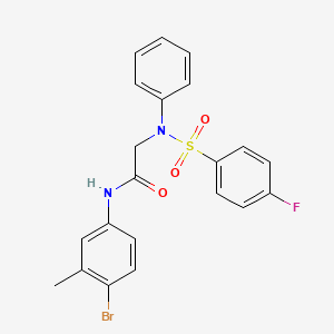 N~1~-(4-bromo-3-methylphenyl)-N~2~-[(4-fluorophenyl)sulfonyl]-N~2~-phenylglycinamide