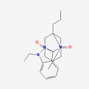 molecular formula C21H27N3O2 B3598650 1'-ethyl-5-methyl-7-propyl-6H-spiro[1,3-diazatricyclo[3.3.1.1~3,7~]decane-2,3'-indole]-2',6(1'H)-dione 