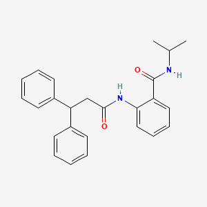 molecular formula C25H26N2O2 B3598663 2-(3,3-DIPHENYLPROPANAMIDO)-N-(PROPAN-2-YL)BENZAMIDE 