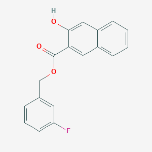 molecular formula C18H13FO3 B3598735 3-fluorobenzyl 3-hydroxy-2-naphthoate 