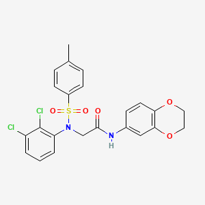 N~2~-(2,3-dichlorophenyl)-N~1~-(2,3-dihydro-1,4-benzodioxin-6-yl)-N~2~-[(4-methylphenyl)sulfonyl]glycinamide