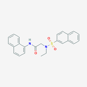 molecular formula C24H22N2O3S B3598754 N~2~-ethyl-N~1~-1-naphthyl-N~2~-(2-naphthylsulfonyl)glycinamide 