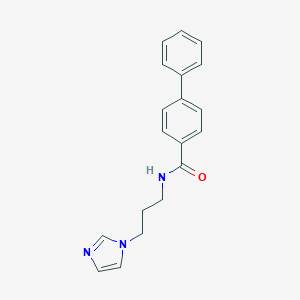 molecular formula C19H19N3O B359876 N-(3-imidazol-1-ylpropyl)-4-phenylbenzamide CAS No. 93669-21-7