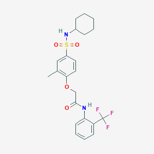 2-{4-[(cyclohexylamino)sulfonyl]-2-methylphenoxy}-N-[2-(trifluoromethyl)phenyl]acetamide