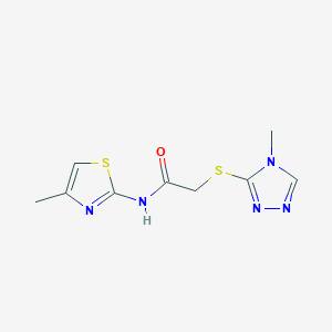 N-(4-methyl-1,3-thiazol-2-yl)-2-[(4-methyl-4H-1,2,4-triazol-3-yl)thio]acetamide