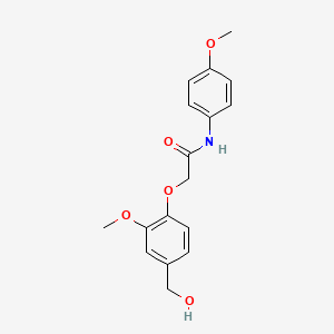 2-[4-(hydroxymethyl)-2-methoxyphenoxy]-N-(4-methoxyphenyl)acetamide