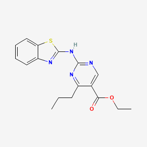 ETHYL 2-[(1,3-BENZOTHIAZOL-2-YL)AMINO]-4-PROPYLPYRIMIDINE-5-CARBOXYLATE