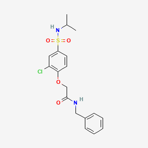 molecular formula C18H21ClN2O4S B3598776 N-benzyl-2-[2-chloro-4-(propan-2-ylsulfamoyl)phenoxy]acetamide 