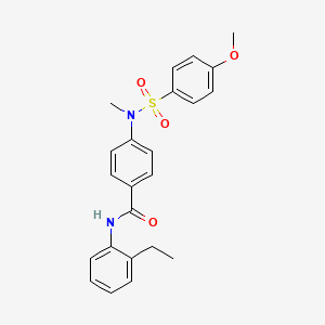 molecular formula C23H24N2O4S B3598800 N-(2-ethylphenyl)-4-[[(4-methoxyphenyl)sulfonyl](methyl)amino]benzamide 