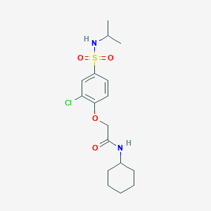 molecular formula C17H25ClN2O4S B3598805 2-{2-chloro-4-[(isopropylamino)sulfonyl]phenoxy}-N-cyclohexylacetamide 