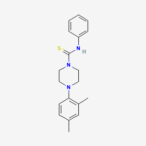 molecular formula C19H23N3S B3598828 4-(2,4-dimethylphenyl)-N-phenylpiperazine-1-carbothioamide 