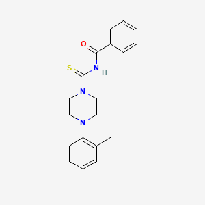 molecular formula C20H23N3OS B3598837 N-[4-(2,4-dimethylphenyl)piperazine-1-carbothioyl]benzamide 