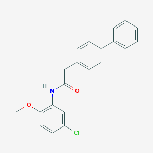 molecular formula C21H18ClNO2 B359884 N-(5-chloro-2-methoxyphenyl)-2-(4-phenylphenyl)acetamide CAS No. 847919-69-1