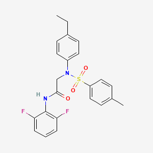 molecular formula C23H22F2N2O3S B3598862 N~1~-(2,6-difluorophenyl)-N~2~-(4-ethylphenyl)-N~2~-[(4-methylphenyl)sulfonyl]glycinamide 