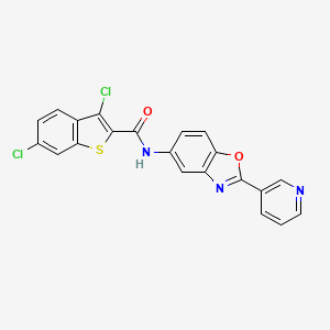 3,6-DICHLORO-N~2~-[2-(3-PYRIDYL)-1,3-BENZOXAZOL-5-YL]-1-BENZOTHIOPHENE-2-CARBOXAMIDE